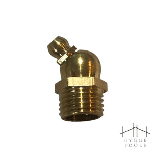 หัวอัดจารบีทองเหลือง 1/4" (2 หุน) แบบตรงและงอ 45° สำหรับงานหล่อลื่น Brass, Angle, Grease Nipple