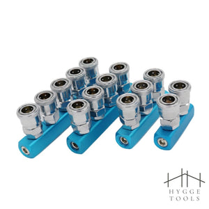 ข้อต่อลม ข้อต่อคอปเปอร์ ข้อต่อสวมเร็ว Quick Copper Multi Socket แบบฐานตรง แบบฐานกลม 2ทาง 3ทาง 2 3 4 5 หัว คอปเปอร์