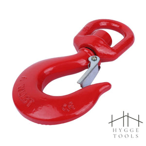 ตะขอยกของแบบห่วงหมุน ขนาด 2 ตัน หรือ 1 ตัน ตะขอยกของ Safety Hook รุ่น 322A สีแดง ตะขอเซฟตี้