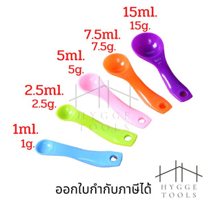 ชุดช้อนตวงเบเกอรี่ ชุดช้อนตวงเบเกอรี่ 5 ชิ้น สำหรับตวงอาหาร แบบพลาสติก สีดำ 10 ชิ้น