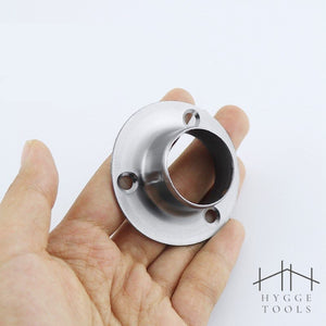 แป้นรับราวกลม สำหรับราวตู้เสื้อผ้า ราวผ้าม่าน ขนาด 25mm ราคาต่อ 1 ชิ้น ทนทาน ใช้งานง่าย เหมาะสำหรับติดตั้งราวในบ้าน