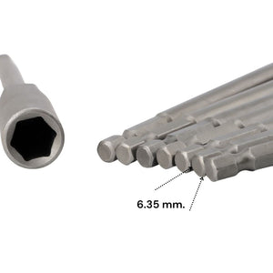 หัวบล็อกแม่เหล็ก (ต่อ 1 ชิ้น) บล็อกขันสกรูปลายสว่าน แบบสวมเร็ว 150mm ใช้งานสะดวก สำหรับงานยิงน็อตและสกรู