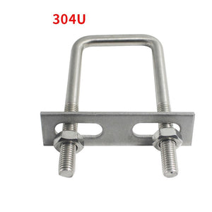 U-Bolt M6-M10 SUS304 ยูโบลท์เหลี่ยม U-square ยูโบลท์ทรงสี่เหลี่ยม