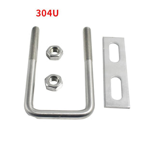 U-Bolt M6-M10 SUS304 ยูโบลท์เหลี่ยม U-square ยูโบลท์ทรงสี่เหลี่ยม