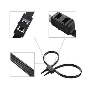 กุญแจมือสาย Cable Ties (เคเบิ้ลไทร์รัดข้อมือ) กุญแจมือตํารวจ พลาสติกยืดหยุ่น สายไนลอน PA66