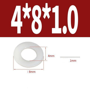 แหวนอีแปะไนลอน M3-M12 (10 ชิ้น) แหวนรองน็อตพลาสติกแข็ง ทนทาน ไม่ใช่ยาง ป้องกันการกัดกร่อน รองรับแรงกด สำหรับงานช่าง