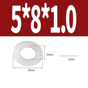 แหวนอีแปะไนลอน M3-M12 (10 ชิ้น) แหวนรองน็อตพลาสติกแข็ง ทนทาน ไม่ใช่ยาง ป้องกันการกัดกร่อน รองรับแรงกด สำหรับงานช่าง