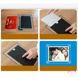กรอบรูปงานแต่ง กรอบรูปกระจก กรอบรูปคริสตัล วางได้สองแนว กรอปรูปมินิมอล กรอบรูปตั้งได้ กระจกแนวตั้ง กระจกแนวนอน กรอบรูป