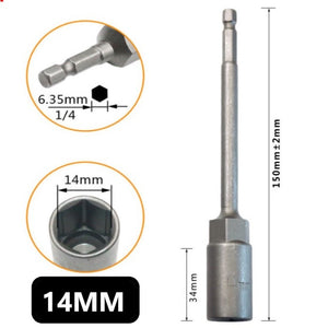 หัวบล็อกแม่เหล็ก (ต่อ 1 ชิ้น) บล็อกขันสกรูปลายสว่าน แบบสวมเร็ว 150mm ใช้งานสะดวก สำหรับงานยิงน็อตและสกรู