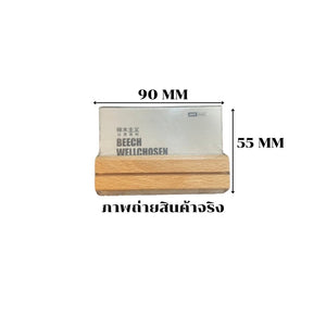 ป้ายฐานไม้ ป้ายตั้งโต๊ะ ป้ายอะคริลิค ฐานไม้ ป้ายราคา ป้ายตั้งโต๊ะ แนวตั้ง