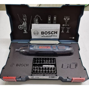 BOSCH GO PROFESSIONAL ไขควงไร้สาย สิ่งที่ได้ในชุด สาย Micro USB กระเป๋าใส่เครื่องมือ ชุดดอกไขควง 33 ชิ้น