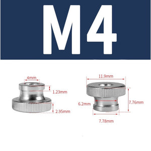 หัวน็อต ตัวเมีย M4-M8 ลูกบิด มือหมุน มีคอ สแตนเลส 304 ลูกบิดมือจับมีคอสแตนเลส