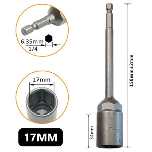 หัวบล็อกแม่เหล็ก (ต่อ 1 ชิ้น) บล็อกขันสกรูปลายสว่าน แบบสวมเร็ว 150mm ใช้งานสะดวก สำหรับงานยิงน็อตและสกรู