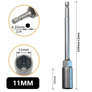 หัวบล็อกแม่เหล็ก (ต่อ 1 ชิ้น) บล็อกขันสกรูปลายสว่าน แบบสวมเร็ว 150mm ใช้งานสะดวก สำหรับงานยิงน็อตและสกรู