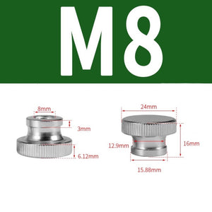 หัวน็อต ตัวเมีย M4-M8 ลูกบิด มือหมุน มีคอ สแตนเลส 304 ลูกบิดมือจับมีคอสแตนเลส
