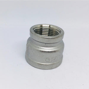ข้อลดเกลียวในสแตนเลส 304 Reducing Socket BSPT 1/4"-3/4" คุณภาพสูง ทนแรงดันน้ำและสารเคมี เหมาะกับงานประปา