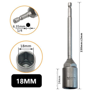 หัวบล็อกแม่เหล็ก (ต่อ 1 ชิ้น) บล็อกขันสกรูปลายสว่าน แบบสวมเร็ว 150mm ใช้งานสะดวก สำหรับงานยิงน็อตและสกรู
