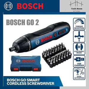BOSCH GO PROFESSIONAL ไขควงไร้สาย สิ่งที่ได้ในชุด สาย Micro USB กระเป๋าใส่เครื่องมือ ชุดดอกไขควง 33 ชิ้น