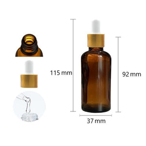 ขวดดรอปเปอร์ สีชา ขวดแก้วหัวบีบหยด dropper ขวดหยดสีชา เซรั่ม น้ำมันหอมระเหย glass dropper bottles