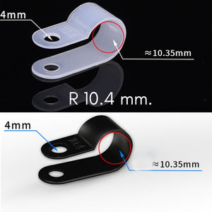เคเบิ้ลแคลมป์ Cable Clamp 10,50/ชิ้น พลาสติกไนลอน ตัวR,ตัวU จัดเก็บสายไฟ ตัวล็อคสายไฟ กิ๊ปยึดสายไฟ