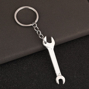 พวงกุญแจผู้ชายแบบพกพา Mini Utility กระเป๋ากระเป๋ารถกุญแจแหวน Clasp ไม้บรรทัดค้อนประแจกรรไกรขวานเลื่อย Vernier