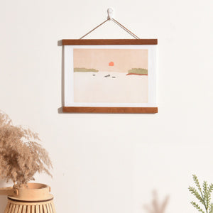 ไม้แขวนโปสเตอร์ สไตล์มินิมอล Poster hanger กรอบรูปโปสเตอร์ไม้สัก กรอบโปสเตอร์แขวนมินิมอล โปสเตอร์ไม้ กรอบรูป
