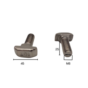 T Bolt น็อตอลูมิเนียมน็อตชุด 2 ชิ้น น็อตใส่ราง T-Bolt ทีโบลทื น๊อตอลูมิเนียม น็อตใส่รางทีแทรค