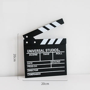 กระดานสเลทคัทฉากภาพยนตร์ กระดานสเลท สเลทคัทฉาก สำหรับถ่ายหนัง Movie Slate Film ตกแต่งบ้านสไตล์เรโทรมินิมอล