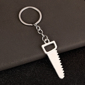 พวงกุญแจผู้ชายแบบพกพา Mini Utility กระเป๋ากระเป๋ารถกุญแจแหวน Clasp ไม้บรรทัดค้อนประแจกรรไกรขวานเลื่อย Vernier
