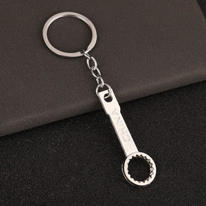 พวงกุญแจผู้ชายแบบพกพา Mini Utility กระเป๋ากระเป๋ารถกุญแจแหวน Clasp ไม้บรรทัดค้อนประแจกรรไกรขวานเลื่อย Vernier