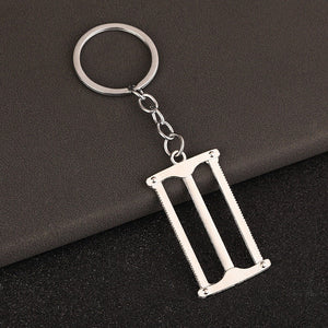 พวงกุญแจผู้ชายแบบพกพา Mini Utility กระเป๋ากระเป๋ารถกุญแจแหวน Clasp ไม้บรรทัดค้อนประแจกรรไกรขวานเลื่อย Vernier