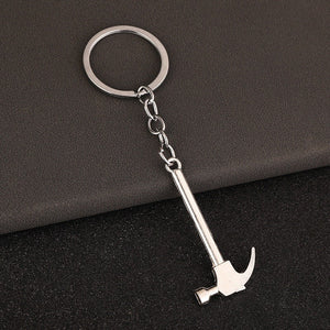 พวงกุญแจผู้ชายแบบพกพา Mini Utility กระเป๋ากระเป๋ารถกุญแจแหวน Clasp ไม้บรรทัดค้อนประแจกรรไกรขวานเลื่อย Vernier