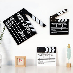 กระดานสเลทคัทฉากภาพยนตร์ กระดานสเลท สเลทคัทฉาก สำหรับถ่ายหนัง Movie Slate Film ตกแต่งบ้านสไตล์เรโทรมินิมอล