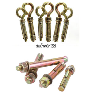 พุกเหล็กชุปซิงค์ชุบรุ้งกันสนิม ช่วยให้การยึดแข็งแรงเพิ่มขึ้น ใช้สำหรับยึดกับผนังปูนในการยึดจับสิ่งของฯ (2ตัว)