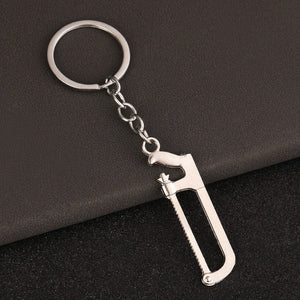 พวงกุญแจผู้ชายแบบพกพา Mini Utility กระเป๋ากระเป๋ารถกุญแจแหวน Clasp ไม้บรรทัดค้อนประแจกรรไกรขวานเลื่อย Vernier