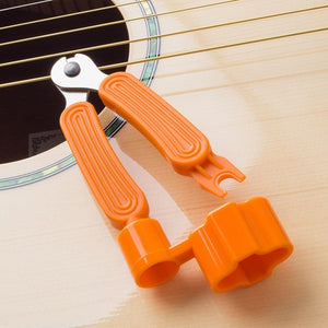 ที่ตัดสายกีต้าร์ 3in1 อุปกรณ์เปลี่ยนสายกีตาร์ คีมตัดสาย+ที่หมุนลูกบิด+ที่งัดหมุดกีตาร์ น้ำหนักเบา ทนทาน