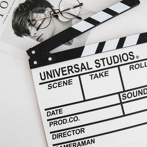 กระดานสเลทคัทฉากภาพยนตร์ กระดานสเลท สเลทคัทฉาก สำหรับถ่ายหนัง Movie Slate Film ตกแต่งบ้านสไตล์เรโทรมินิมอล