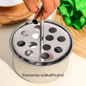 อุปกรณ์ปั้นลูกชิ้น เครื่องกดขึ้นรูปลูกชิ้น/หมูเด้ง แบบใช้มือกด ผลิตจาก สแตนเลส เหมาะสำหรับทำลูกชิ้นเนื้อเด้งๆ ด้วยมือ
