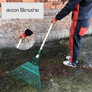 หัวคราด หัวคราดไม้พุ่มสวน คราดใบไม้ในดิน ทำความสะอาดใบ คราดเปลี่ยนหัวคราดสำหรับสนามหญ้า คราดลวด คราดหญ้า ด้ามไม้