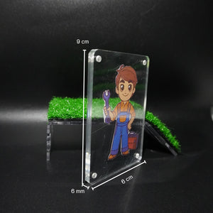 กรอบรูปโมเดิร์น (หนา 6mm.) กรอบรูปอะคริลิค กรอบรูปสไตล์เกาหลี กรอบตกแต่งบ้าน