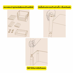 ชั้นวางจัดเก็บสิ่งของ ชั้นวางเข็นได้ ชั้นวางรถเข็นหมุนได้ ทนทานสำหรับห้องน้ำ ห้องครัว โรงรถ ห้องนอน อื่นๆ