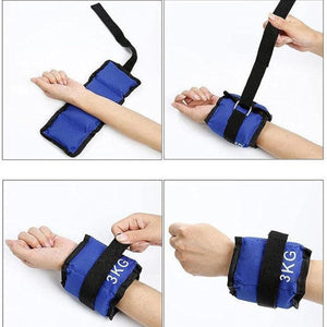 ถุงทรายถ่วงน้ำหนัก ถ่วงน้ำหนัก ข้อเท้า ข้อมือ เป็นตัวช่วยในการออกกำลังกาย ใส่ง่าย กระชับ นุ่มสบาย (1ชุด2ชิ้น)