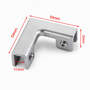 คลิปหนีบกระจกอลูมิเนียม แคลมป์ยึดกระจก Glass Clamp ตัว L ตัว T ตัว X สำหรับกระจกกั้นห้อง ชั้นวางกระจก ตู้โชว์ แข็งแรง