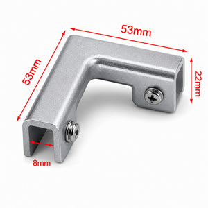 คลิปหนีบกระจกอลูมิเนียม แคลมป์ยึดกระจก Glass Clamp ตัว L ตัว T ตัว X สำหรับกระจกกั้นห้อง ชั้นวางกระจก ตู้โชว์ แข็งแรง