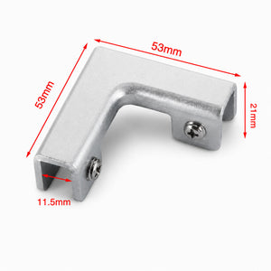 คลิปหนีบกระจกอลูมิเนียม แคลมป์ยึดกระจก Glass Clamp ตัว L ตัว T ตัว X สำหรับกระจกกั้นห้อง ชั้นวางกระจก ตู้โชว์ แข็งแรง