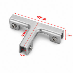 คลิปหนีบกระจกอลูมิเนียม แคลมป์ยึดกระจก Glass Clamp ตัว L ตัว T ตัว X สำหรับกระจกกั้นห้อง ชั้นวางกระจก ตู้โชว์ แข็งแรง
