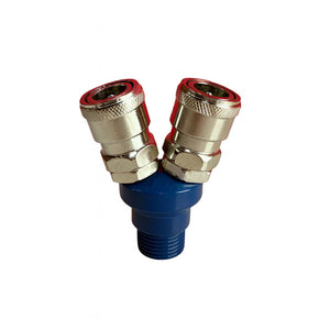 ข้อต่อลม ข้อต่อคอปเปอร์ ข้อต่อสวมเร็ว Quick Copper Multi Socket แบบฐานตรง แบบฐานกลม 2ทาง 3ทาง 2 3 4 5 หัว คอปเปอร์