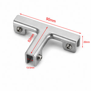 คลิปหนีบกระจกอลูมิเนียม แคลมป์ยึดกระจก Glass Clamp ตัว L ตัว T ตัว X สำหรับกระจกกั้นห้อง ชั้นวางกระจก ตู้โชว์ แข็งแรง
