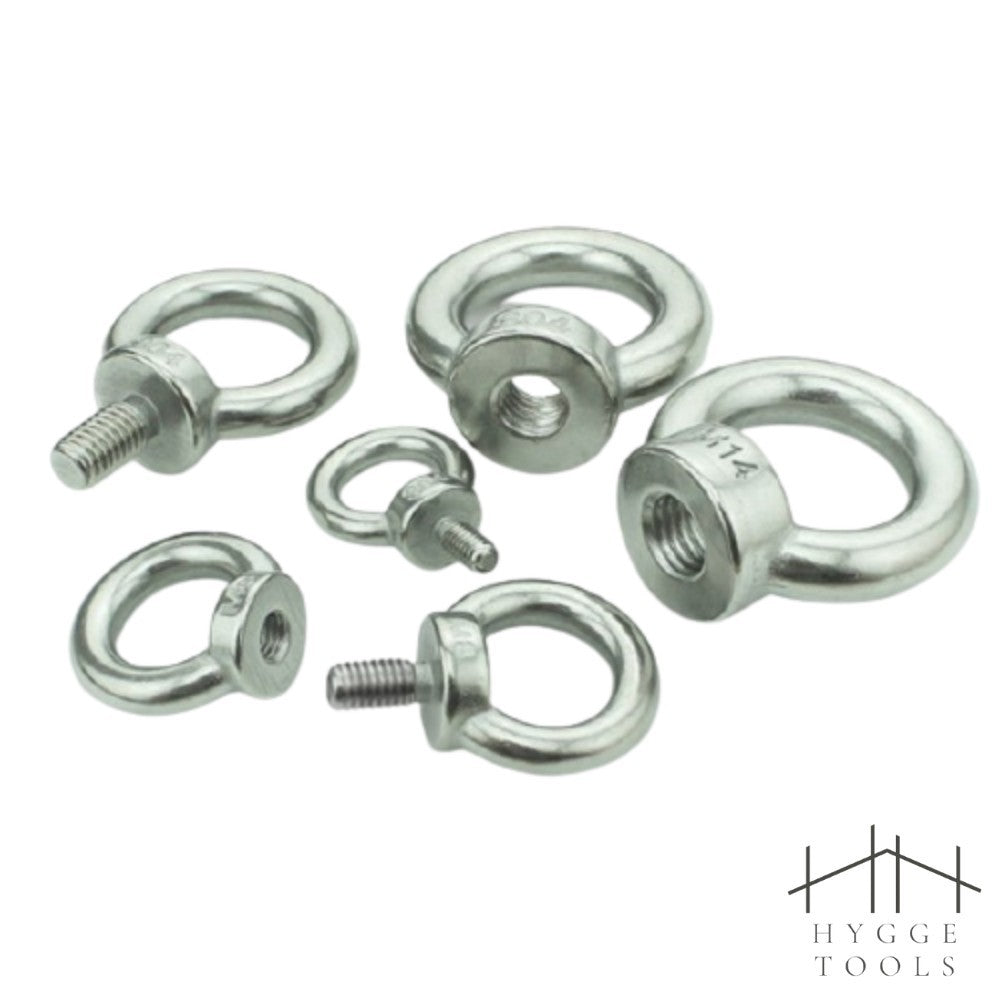 Eye Bolt อายโบลท์ Eye nut สแตนเลส304 M3-M18 อายนัทสลักเกลียวห่วง อายนัทห่วงทรงแหวน (ราคาต่อชิ้น)