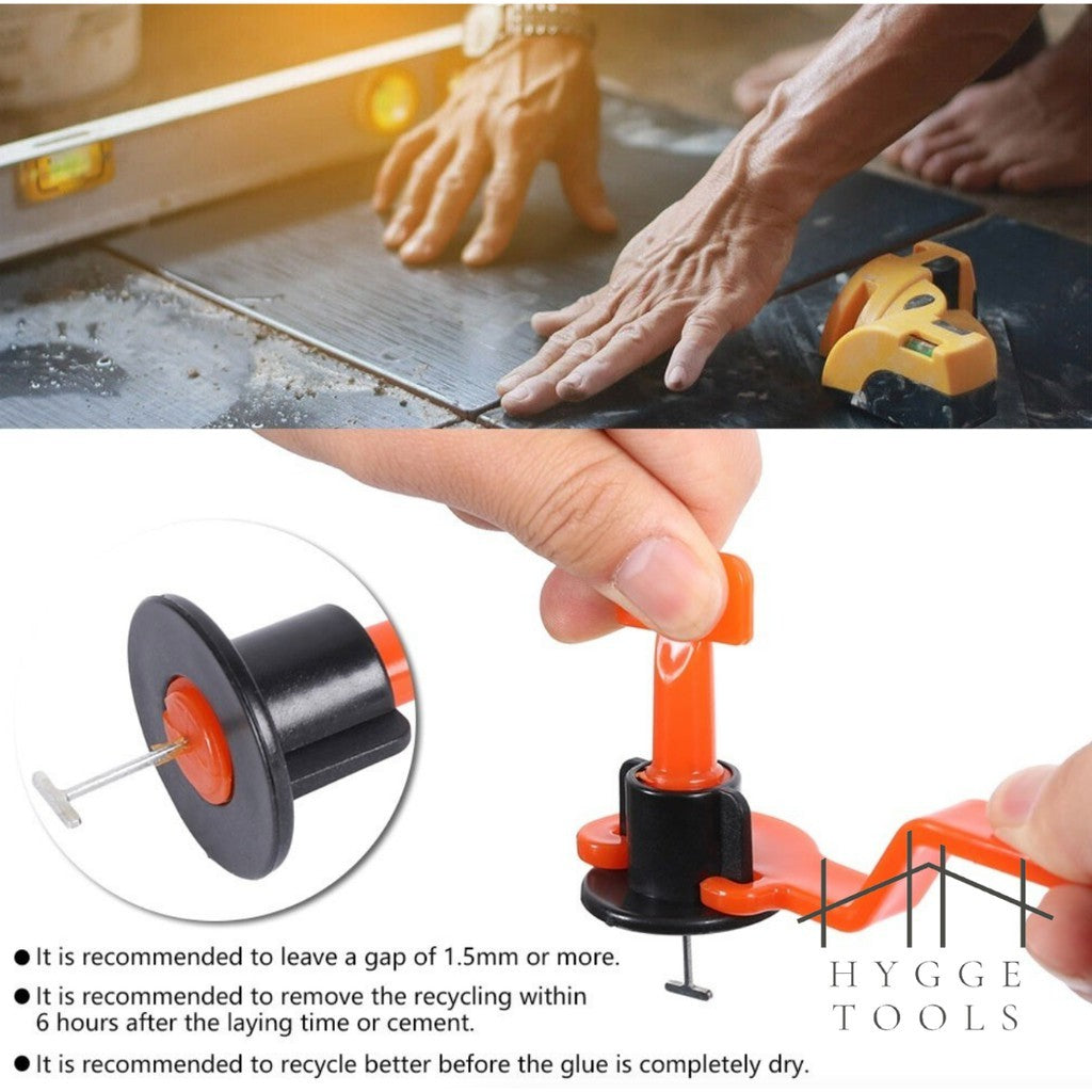 อุปกรณ์ปรับระดับกระเบื้อง Tile Leveler ตัวเว้นระยะกระเบื้อง ปรับระดับกระเบื้อง (1 ชุด 50 ตัว)